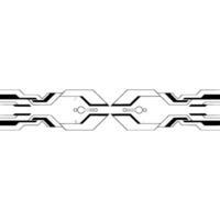Tech Circuitry Abstract Background Silver Lines on White. vector