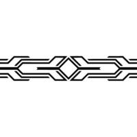 Abstract Geometric Border Black Lines on Gradient White. vector
