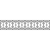 Minimalist Linear Pattern on White Decorative Border, Geometric. vector