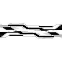 Abstract Tech Lines on White, Futuristic Border Element. vector