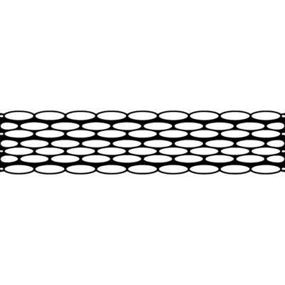 Abstract Black and White Pattern Oval Grid, Modern.