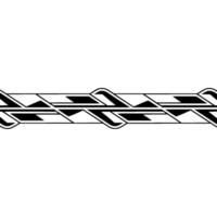 Abstract Geometric Border, Black and White, Minimalist. vector