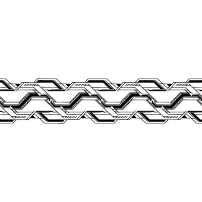 Futuristic Geometric Border Element Abstract Tech on White.
