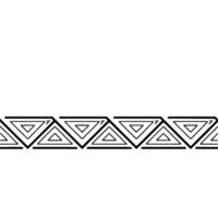 Minimalist Geometric Triangle Pattern Border on White Background. vector