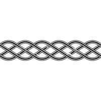 Woven Black and White Geometric on White Background. vector