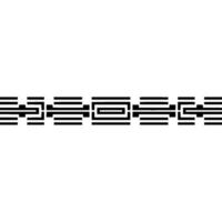 Geometric Border Minimalist Black and White Pattern. vector