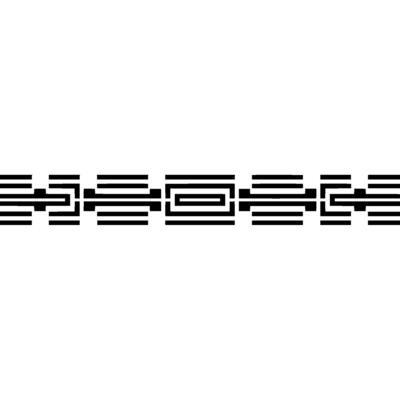 Geometric Border Minimalist Black and White Pattern.