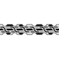Techy Geometric Border Black White Abstract on Gray. vector