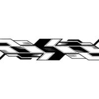 Abstract Black and White Geometric Element on White Background. vector