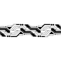 Abstract Circuit Board Tech Background in Monochrome. vector