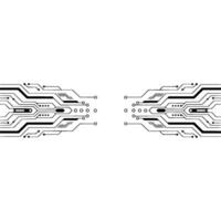 Abstract Circuit Board on White, Technology Background. vector