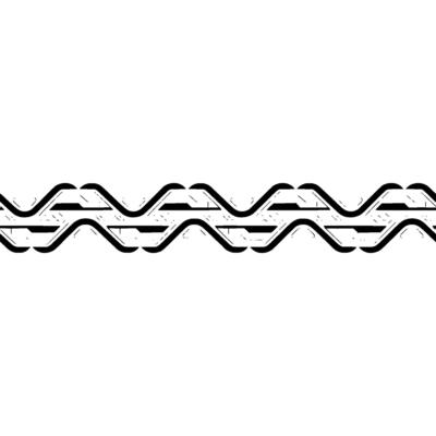 Futuristic Geometric Border on White Background.
