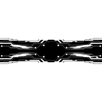 Abstract Tech Circuitry Background Futuristic on White. vector