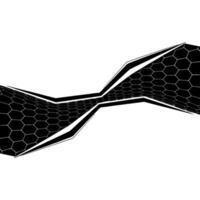 Abstract Honeycomb Pattern in Black and White on a Gradient Background. vector