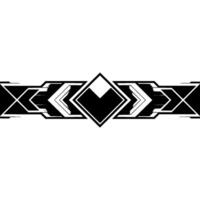 Geometric Abstract Border Element, Black White. vector