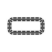 Minimalist Dotted Rectangle Geometric on White Background. vector