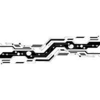 Abstract Circuit Board with Futuristic Tech Elements. vector