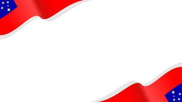 waving samoa flag frame background with copy space for text. samoa national day vector