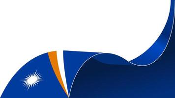 waving marshall islands flag background with copy space for text. marshall islands national day banner vector