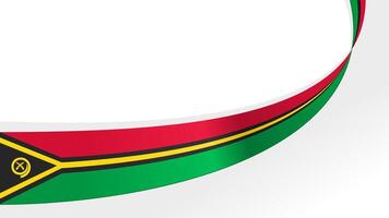 waving flag of vanuatu ribbon background with copy space for text. vanuatu national day vector