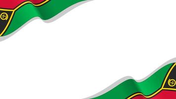 waving flag of vanuatu frame background with copy space for text. vanuatu national day vector