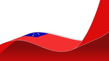 waving samoa flag background with copy space for text. samoa national day vector