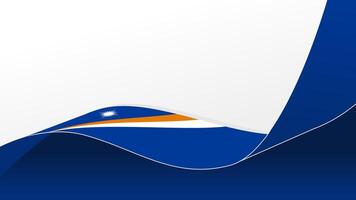waving flag of marshall islands frame background with copy space for text. marshall islands national day vector