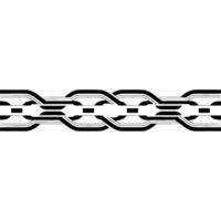 Geometric Chain Pattern on White Background. vector