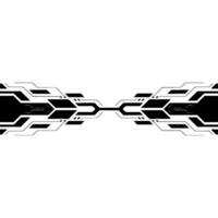 Futuristic Tech Line Abstract Black White. vector