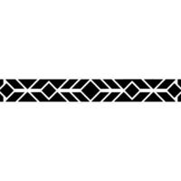 Geometric Black White Border Minimalist, Decorative Pattern. vector
