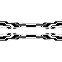 Futuristic Abstract Tech with Black White Lines. vector