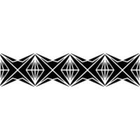 Geometric Art Deco Border Element, Black and White Pattern,. vector