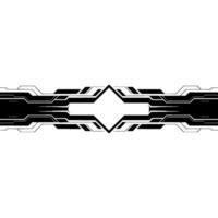Futuristic Tech Banner Abstract Geometric in Black and White. vector