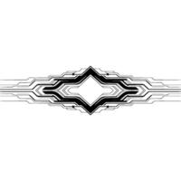 Futuristic Tech Element Geometric Ornament with Lines. vector