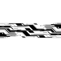 Futuristic Tech Circuitry Abstract Black White. vector
