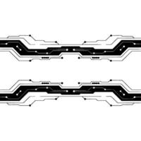 Abstract Circuit Board Lines on Light Grey Background. vector