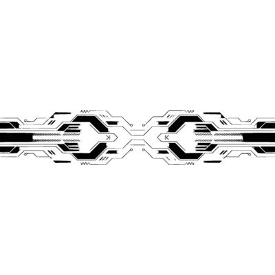 Futuristic Circuit Board Tech Background in Grayscale.