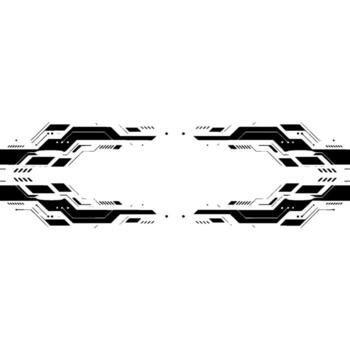 Futuristic Tech Abstract Circuitry Border with Space. vector