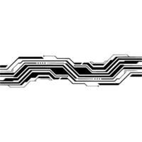 Tech Circuitry Minimalist, Clean Technology Illustration. vector