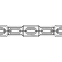 Modern Geometric Chain Pattern on White Background. vector