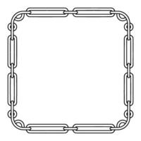 Minimalist Chain Frame Border , Geometric, Elegant. vector