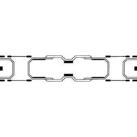 Futuristic Tech Interface Element, Minimalist Black on White. vector