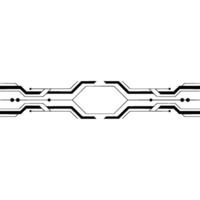 Abstract Tech Circuitry Futuristic Geometric Lines on White. vector