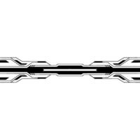 Futuristic Tech Line Black and White Abstract. vector