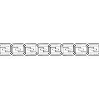Minimalist Geometric Chain Border , Abstract Black on White, Seamless Pattern. vector