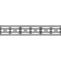 Minimalist Geometric Border Chain Link Pattern. vector