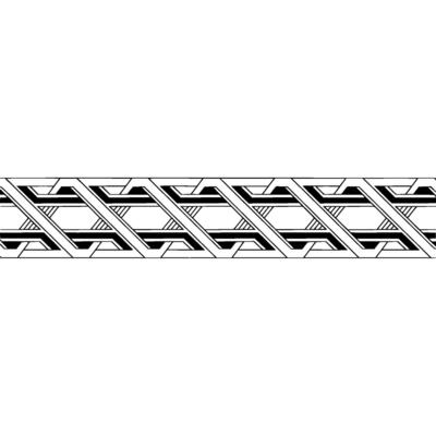 Geometric Chain Border , Black and White, Abstract Ornament,.