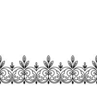Elegant Black Scrollwork Border on Gradient Background. vector