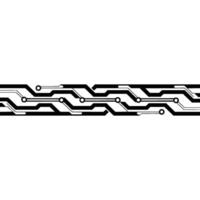 Tech Circuit Board Strip Minimalist Digital Background. vector