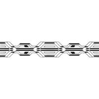 Abstract Tech Border Black Geometric on White. vector